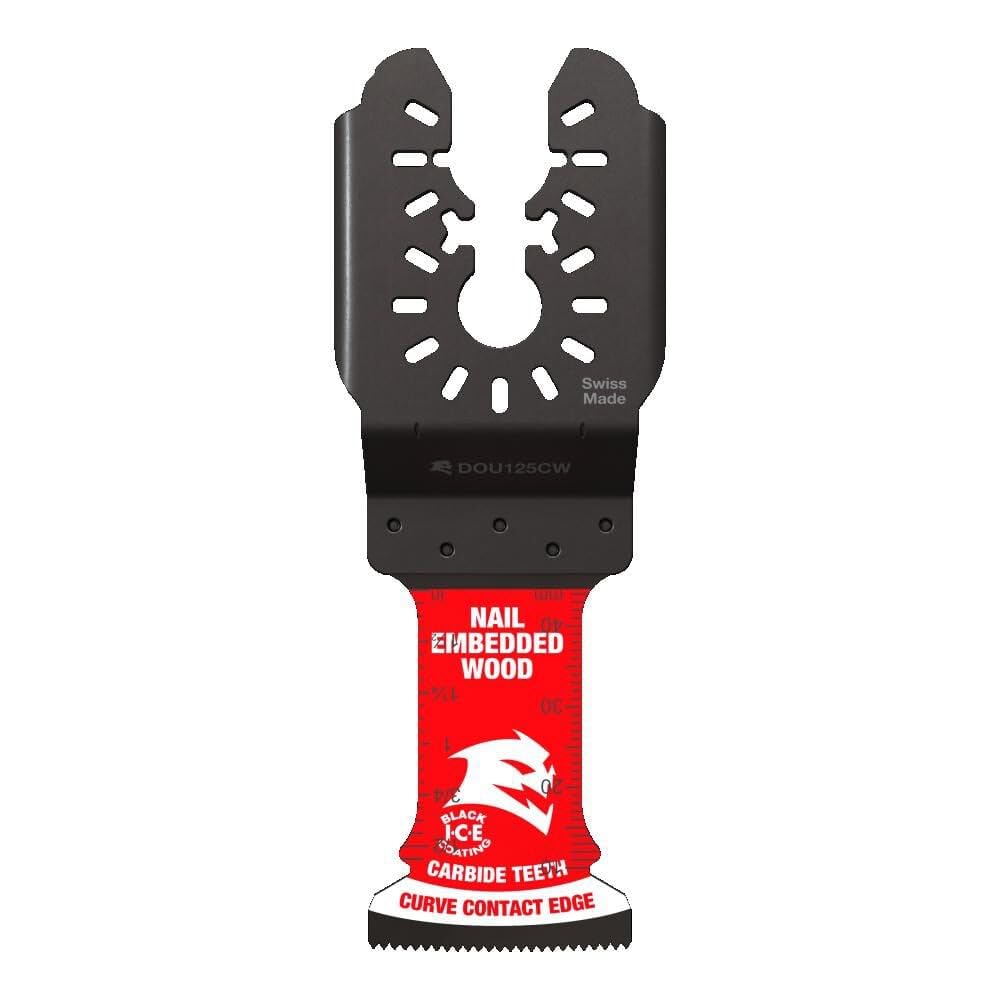 Diablo AMPED Demo Demon Universal Fit Carbide Oscillating Blade for Nail-Embedded Wood - 1-1/4" Cutting Width, 1-3/4" Cutting Depth - DOU125CW