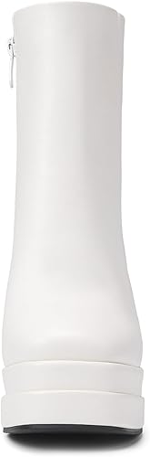 Miniatura 3 de DREAM PAIRS Botas de tobillo Gogo con plataforma para mujer, tacones altos y gruesos, punta cuadrada, cómodas, para fiesta, vestido