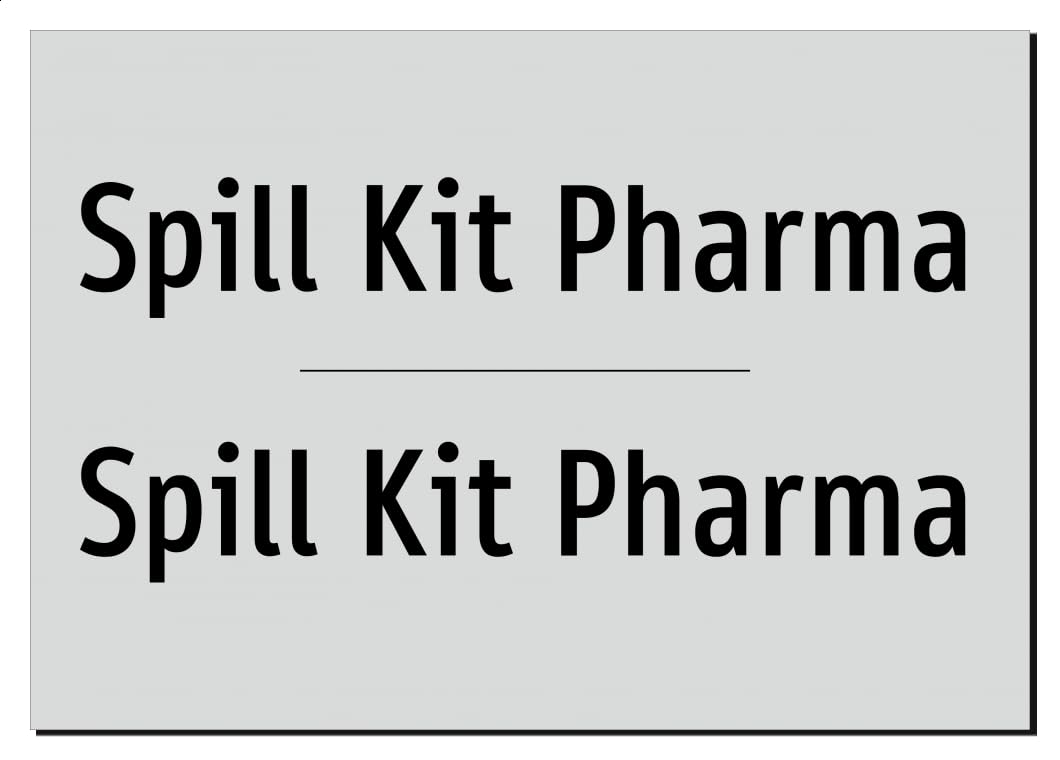 58283-DEEN-T-09 | Spill Kit Pharma Schild/Aufkleber | Deutsch Englisch