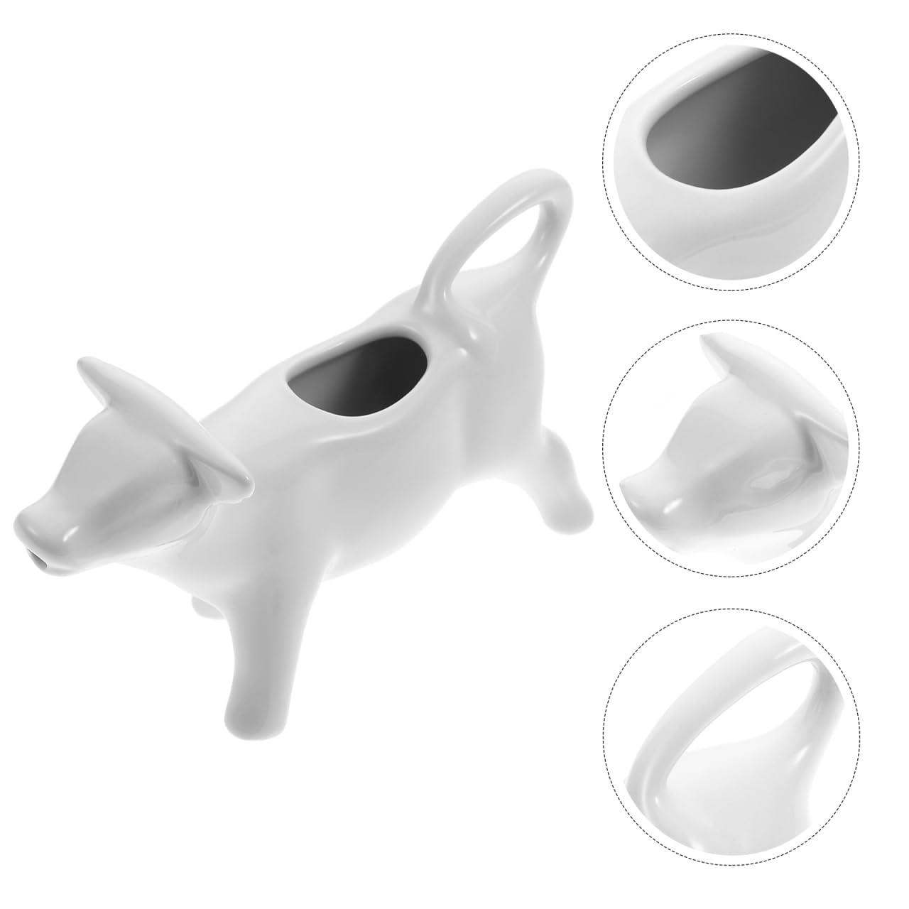Milchkanne Kuh MilchkäNnchen Kuh Porzellan: 40ML Milchkännchen Kleine Milchkanne Espressogießer Aufschäumkännchen Klein Espresso Kännchen zum Milchaufschäumen Milch Pitcher Klein für Cappuccino Latte