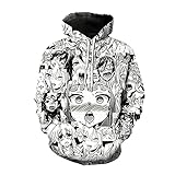 2021 New AHEGAO HOODIE AHEGAO Imprimir sudaderas con capucha Sudadera Chaqueta superior (Color : 2o, Size : M)