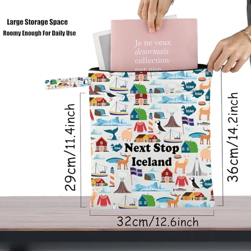 JXGZSO Iceland Travel Gift Next Stop Iceland Cosmetic Bag Iceland Travel Pouch Bag Iceland Vacation Makeup Bag Traveler Gift2
