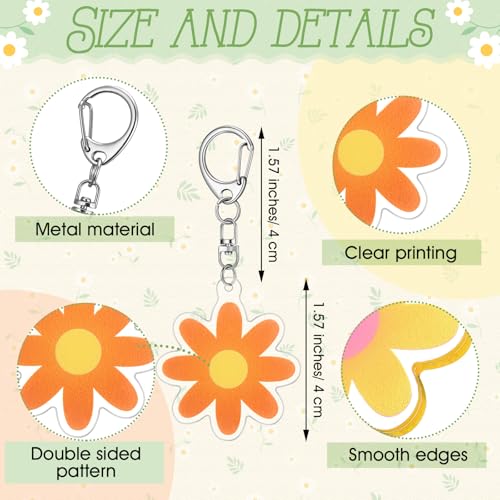 Kenning 50 Pcs Daisy Keychain Bulk Flower Party Favors Handbag Gifts by Kenning - Used condition - Image 2