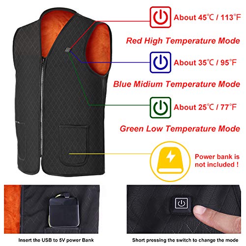 Tidyard Venda direta da fábrica antes e depois do inverno colete de aquecimento inteligente masculin