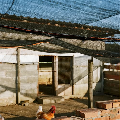 Image of winemana Black Shade Cloth 40%, 30x50 FT Mesh Tarp - Garden Shade for Greenhouse, Patio, Vegetables, Plants Cover and Chicken Coops, Sun Shade Net for Outdoor Protection with Reinforced Grommets