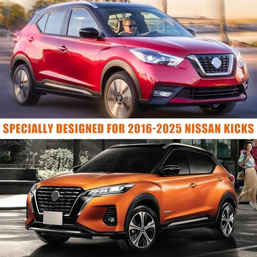 Image of Waterproof Car Covers Replace for 2016-2025 Nissan Kicks, 6 Layers Silver All Weather Custom-fit Car Cover with Zipper Door & Windproof Bands for Snow Rain Dust Hail Protection