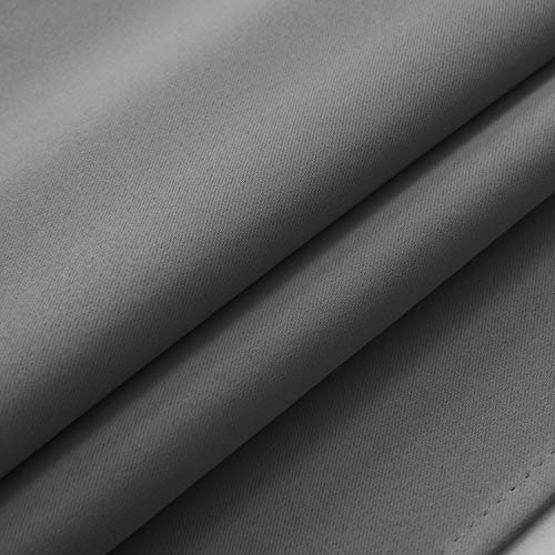 Aquazolax Blackout Rod Pockets Door/Window Curtain Back Door Side Panels For Privacy - 54W X 40L Blackout Window Treatment Curtains Drapery For French Door - 1 Panel, Grey #TOP5