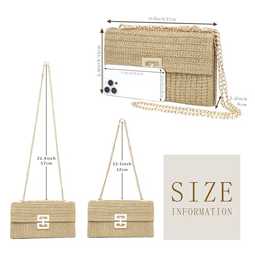 Oriamour Straw Purse Clutch Purse For Women Boho Crossbody Bags for Women Raffia Straw Bag Woven Beach Handbag For Summer4