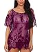 Ababoon Women's Sexy Lingerie White Lace Nightwear Perspective Sleepwear Underwear