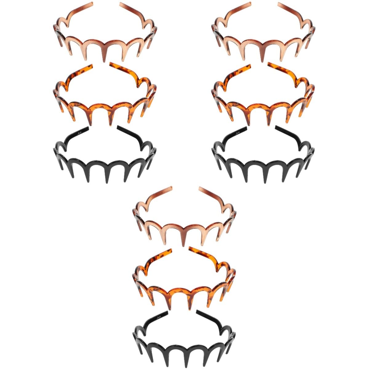 Abaodam 9pezzi Fascia Toothed Plastica Per Per Uomini e Donne Accessori Per Stile e Comfort Diverse Colorazioni Profondità Di Fiore