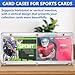 DEDC Magnetic Card Holder Horizontal Booklet Card Holder-175PT Magnet Case Trading Card Protector Baseball Cards One Touch Card Holder UV Protection Display Showcase PVC Free (2CT-187mm)