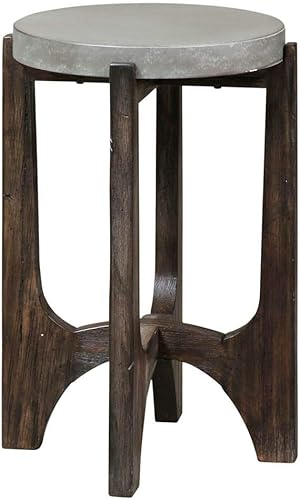 Liberty Furniture INDUSTRIES Mesa auxiliar para silla Cascade, 16 pulgadas de ancho x 16 pulgadas de profundidad x 24 pulgadas de alto, marrón oscuro