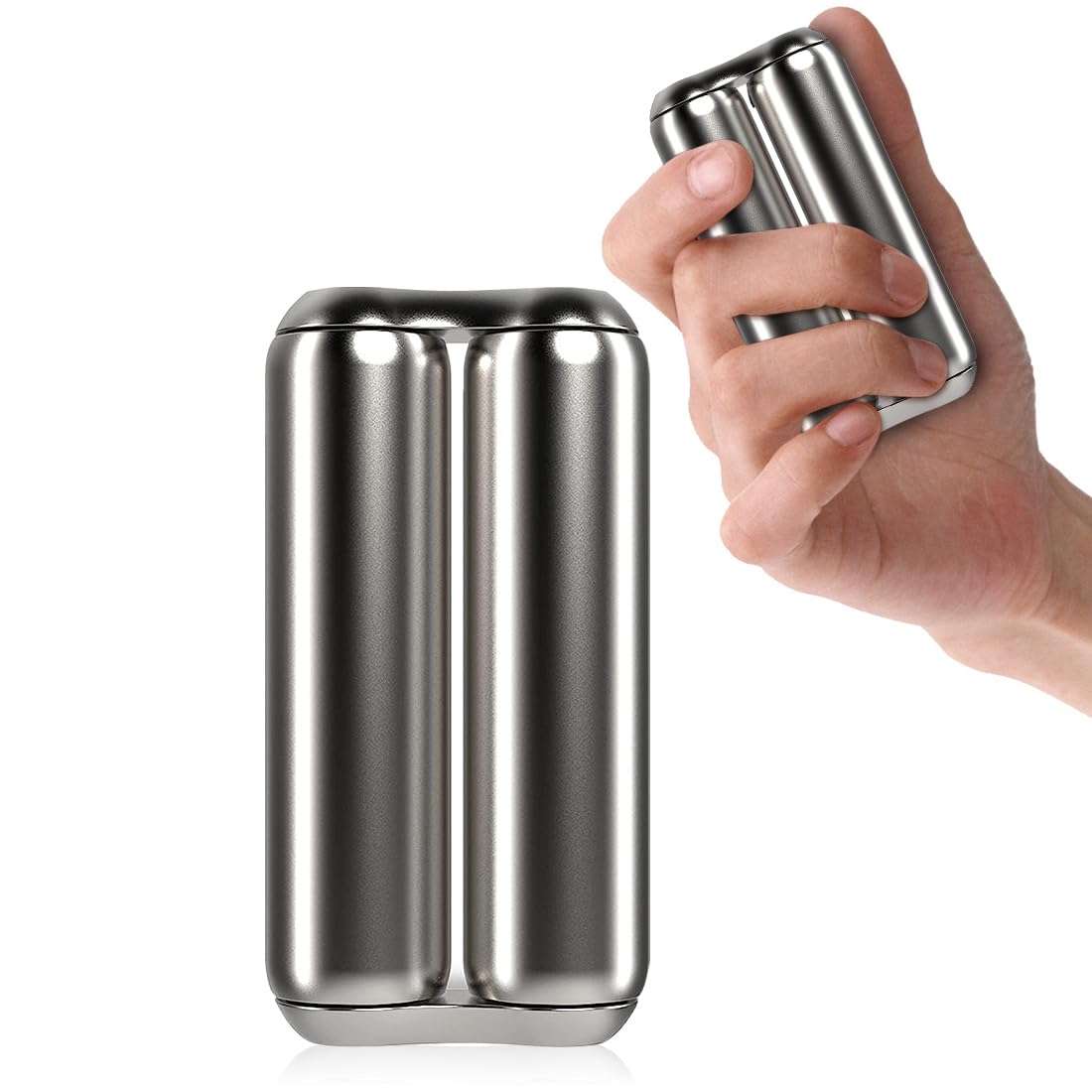 PYEBE Roller Stainless Steel Toy- Handheld Fidget Toy for 11+ Year | Relieve Stress, Anxiety, Tension | Promotes Focus, Clarity | Compact Portable Design (Stainless)