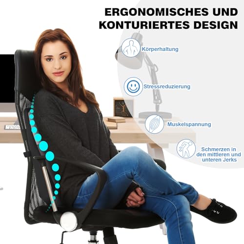 Quirlig Lendenwirbelkissen, Lendenkissen Auto, Lordosenstütze Auto, Rückenkissen Auto Memory Foam, Ergonomisches Rückenstützkissen fur Zuhause, Büro, Auto