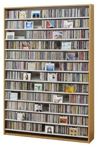 Amazon.co.jp: 1668枚収納 CD屋さんのCD/DVDラック 幅139cm
