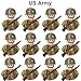 WW2 Military People Building Sets Army Men Action Figures, WW2 Soldier Figures US vs German Army Battle Playset / 100 pcs (40 Soldiers)