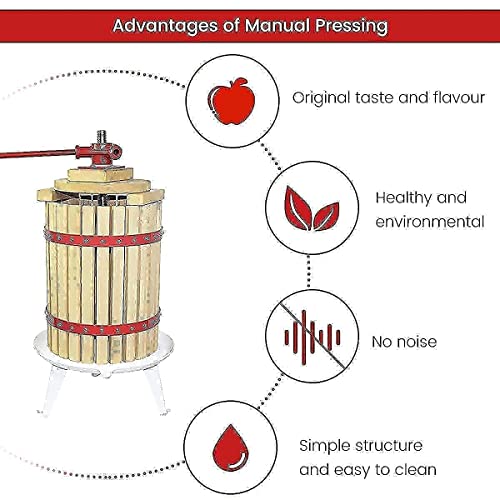 Image of Fruit Wine Press and Crusher,100% Nature Apple&Grape&Berries Crusher Manual Juice Maker for Kitchen