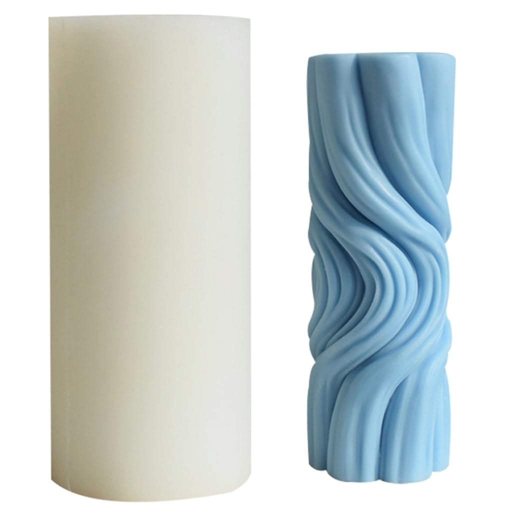 Moule bougie pilier romain en silicone pour décoration de table