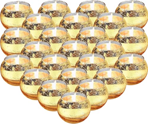 24 Stück Teelichtgläser, Kerzengläser Teelichthalter Glas,...