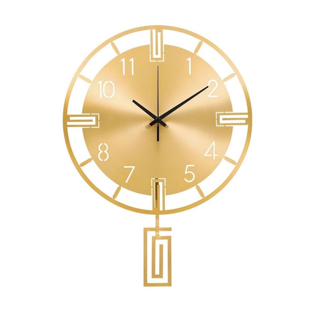EINES Silent Decorative Wall Clock Household Clock Wall Clock Living Room Modern Art Decoration Wall Hanging Clock Simple Clock Easy to Read