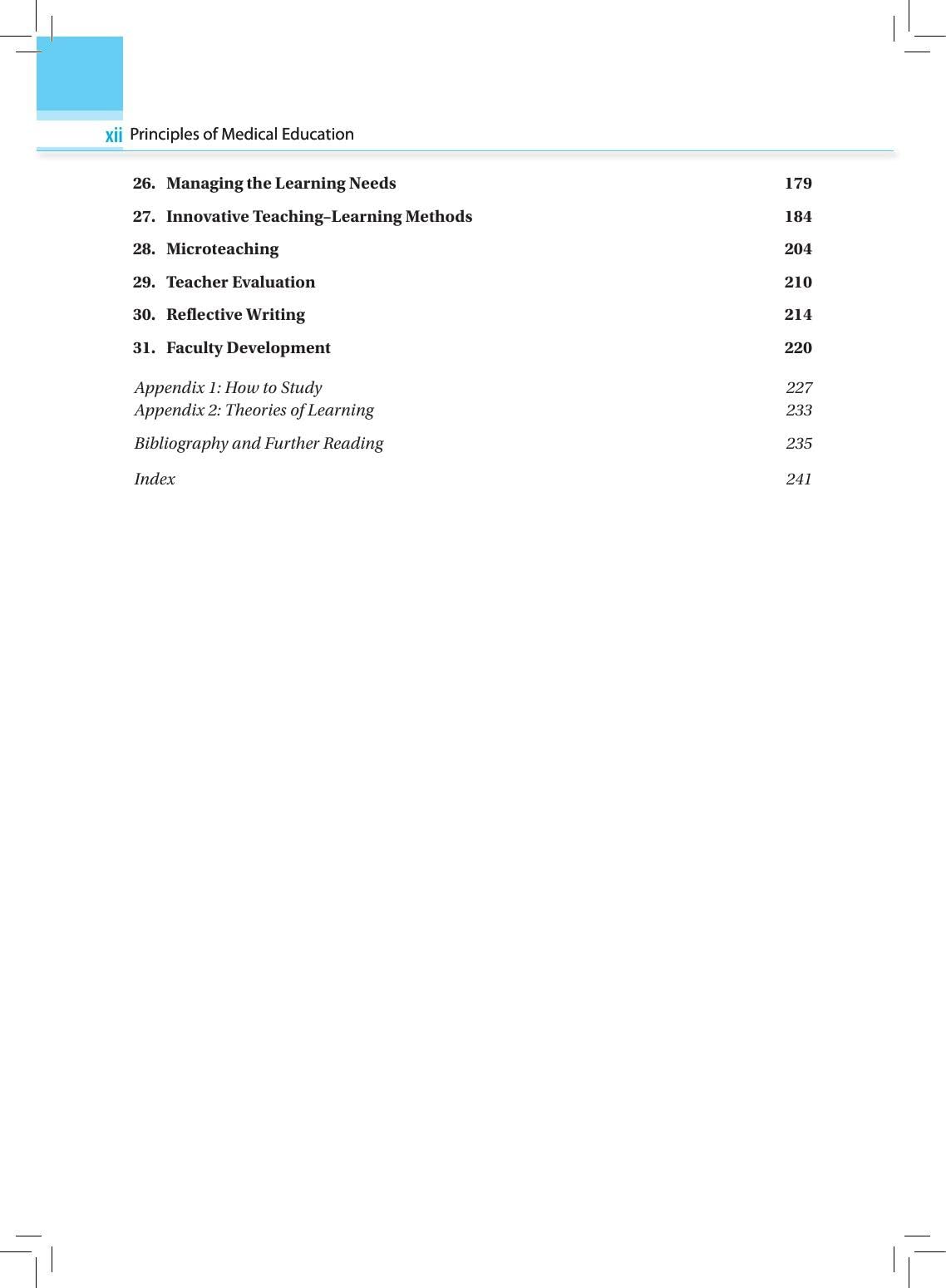 Principles of Medical Education 1