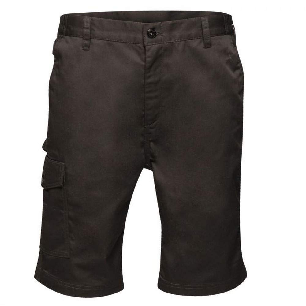 Regatta Professional Men's Pro Reinforced Cargo Shorts, Durable & Water Repellent - Perfect for Outdoors & Workwear Black