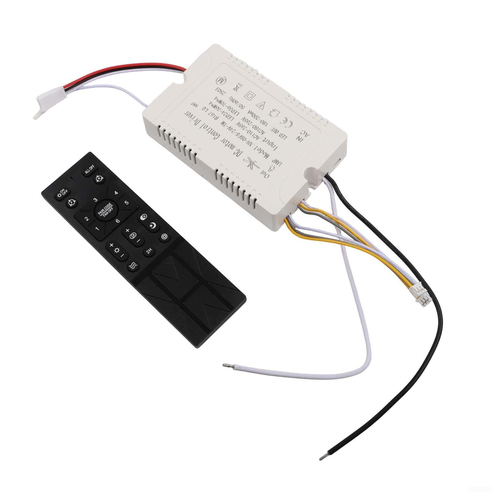 Mando a distancia y receptor para ventilador de techo CA con regulador continuo