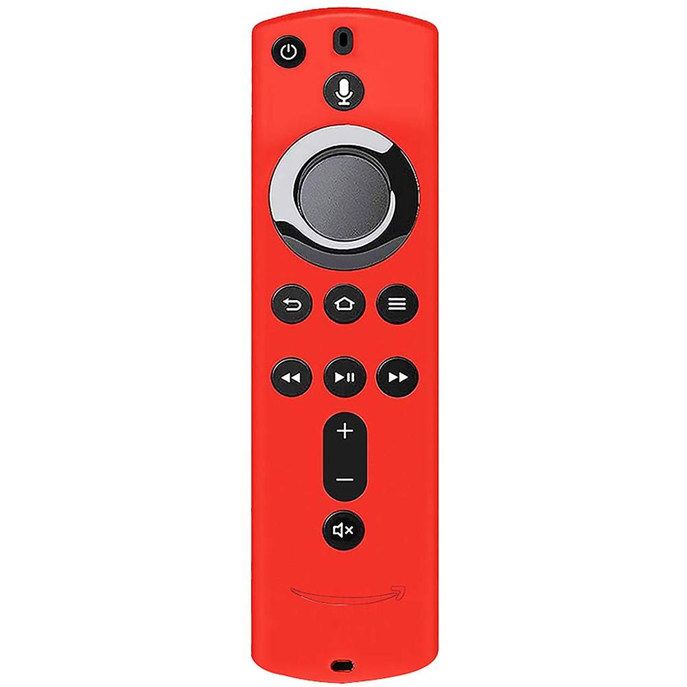 Akaddy Protective Case Shockproof Skin Sleeve Replacement for Amazon Fire TV Stick Remote Controlï¼Œ 5.9 inch Soft Silicone Skin Case for Amazon Fire TV Remote Control (Red)