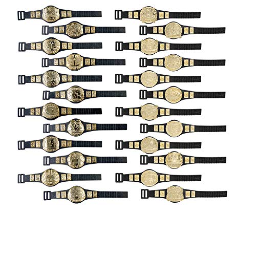 Complete Set of 24 Championship Belts for Wrestling Action Figures (Series 1&2)