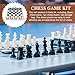 Portable Chess & Checkers Set, 35cm Tournament Chess Mat with Chess & Storage Bag, Chess Rollable Chessboard, Roll Up Chess Board Travel Chess Sets(Size:35cm)