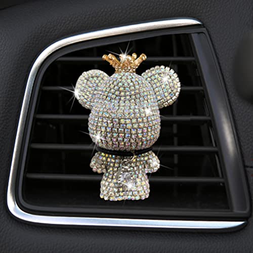 Kuashidai Bling Strass Bär Auto Lufterfrischer Luft Lüftungsschlitz Clip Dekoration Auto Innenraum Hängende Parfüm Duft Ornament Zubehör Auto-Styling