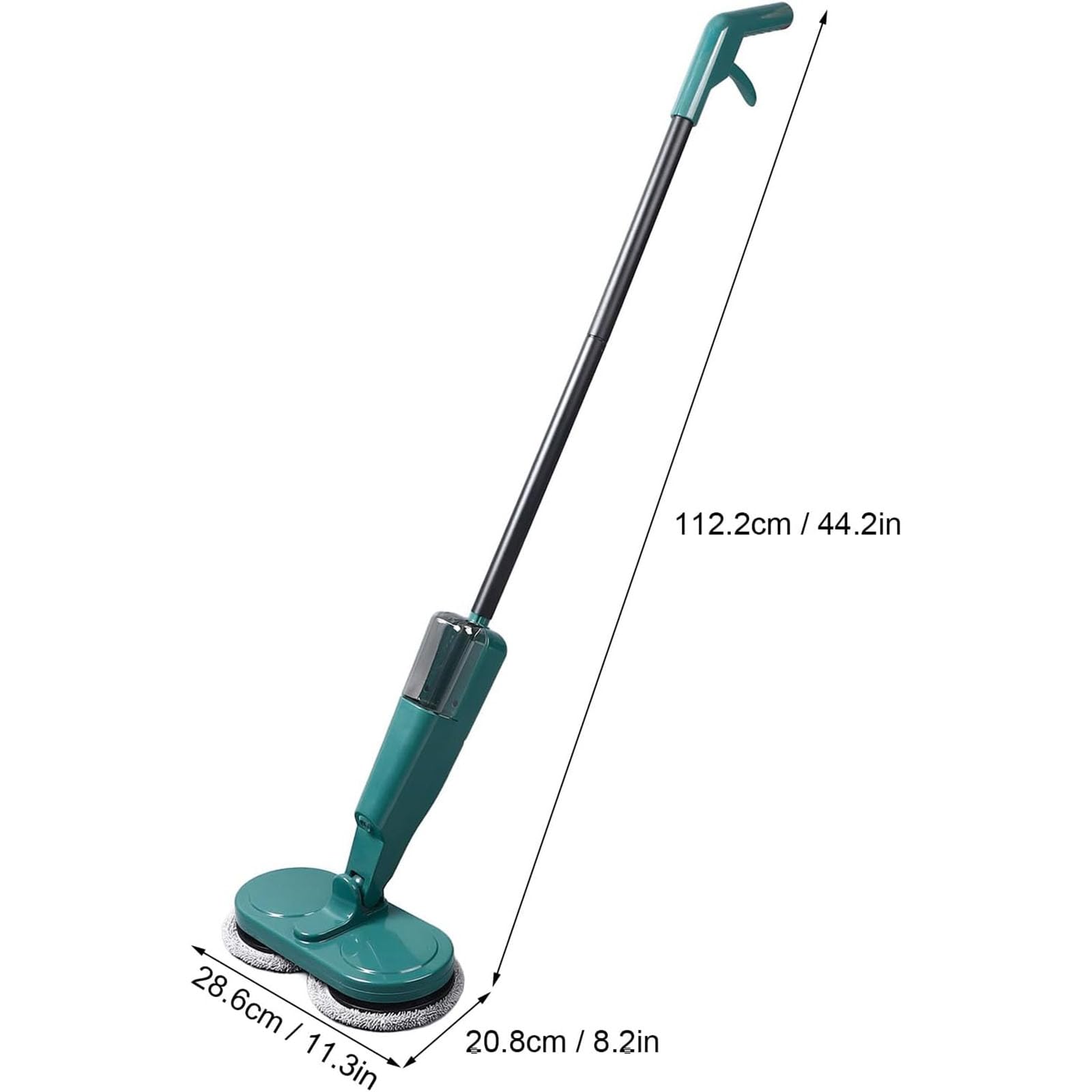 Mocio elettrico senza fili, potente lavapavimenti con serbatoio dell'acqua da 150 ml, potente mocio spray a doppia rotazione, macchina lavapavimenti per pavimenti in legno duro/piastrelle/marmo