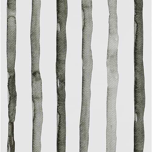 FENTIS Verde Oscuro Efecto Rayas Anchas Papel Pintado Autoadhesiv...