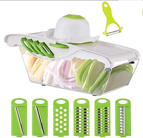 RONGXUE Tamaño accidentado rallador de Verduras de Acero Inoxidable Cuchillo de Cocina de la Fruta de múltiples Funciones,Verde,30 * 11cm