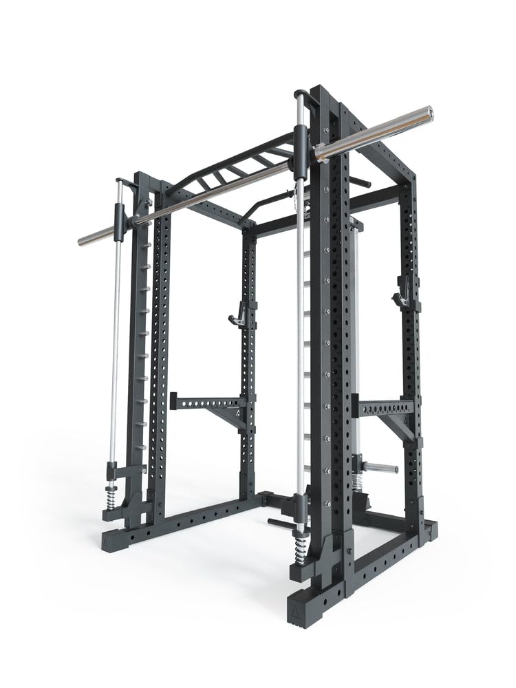 Atletica R7-Forge Power Rack | Power Rack mit Plate Load Gewichte und Smith Machine | Smith kann optional vor oder hinter dem Rack angebracht Werden