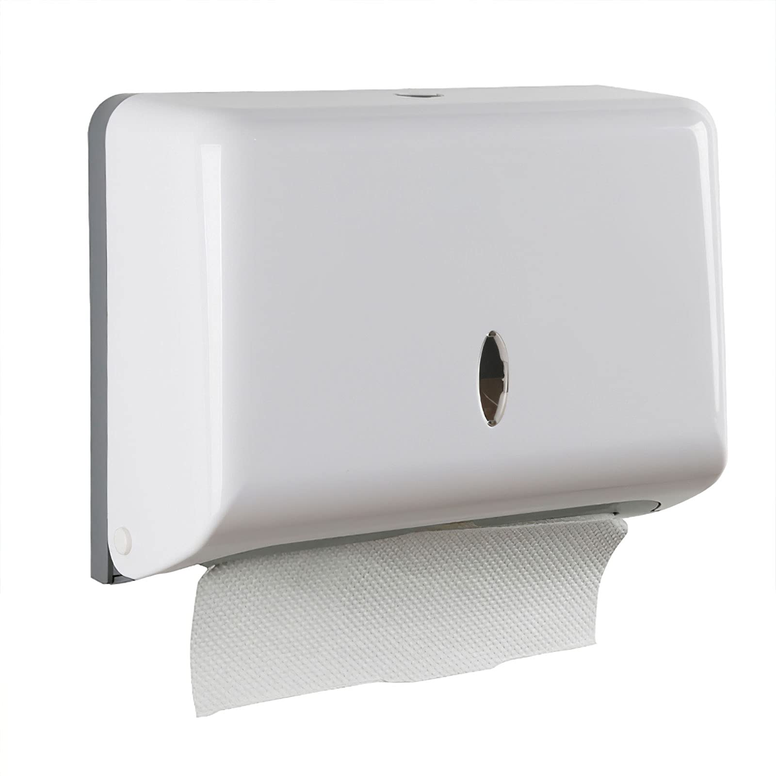 1 stück Toilettenpapierhalter Punch-Free Plastic Tissue Box Toilettenpapier Wandhalterung Kompakte Tissue Dispenser Halterung for Zuhause (Color : White)