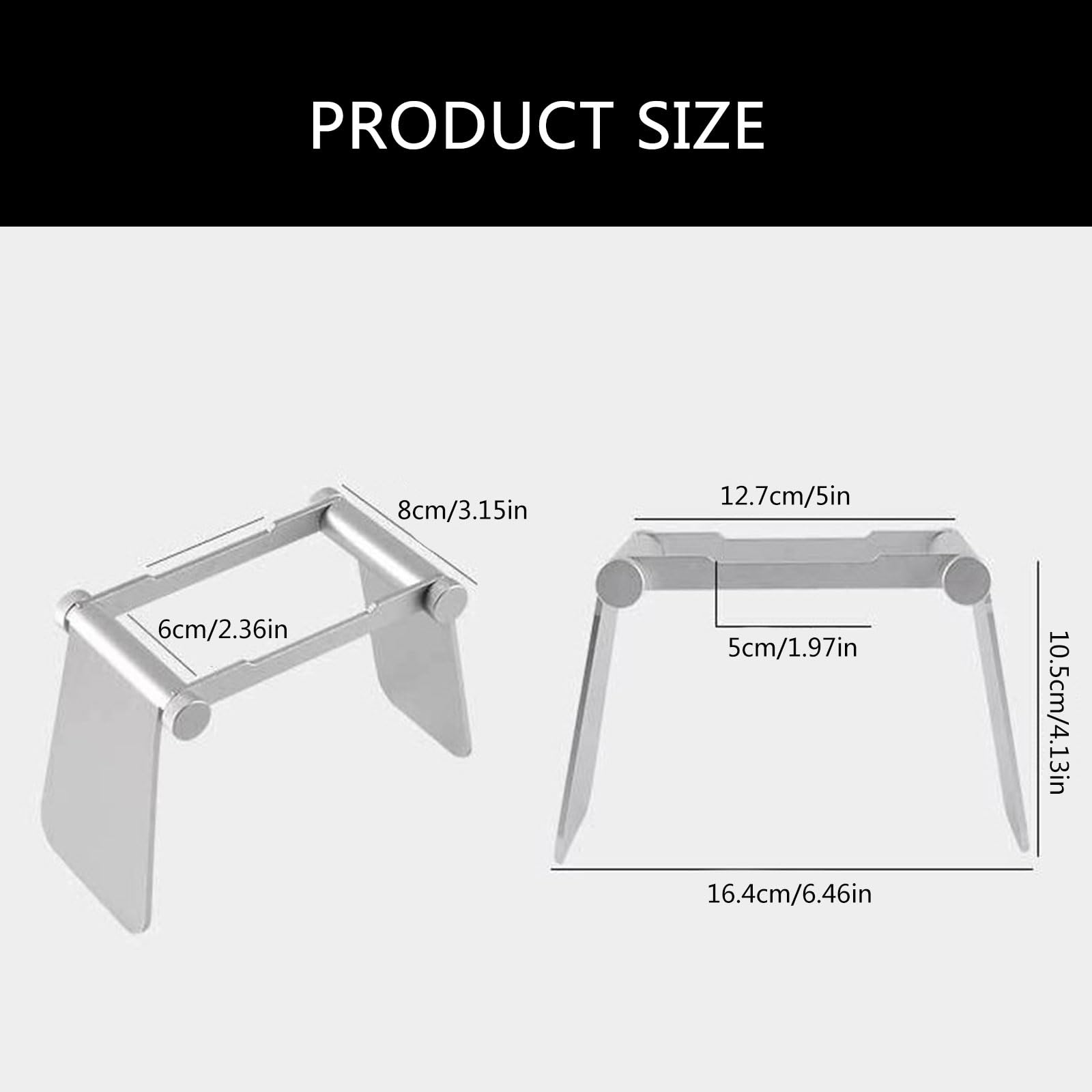 Soporte de aluminio para máquina de café, soporte plegable para cafetera, para cafetera, para cafeteras y campistas al aire libre