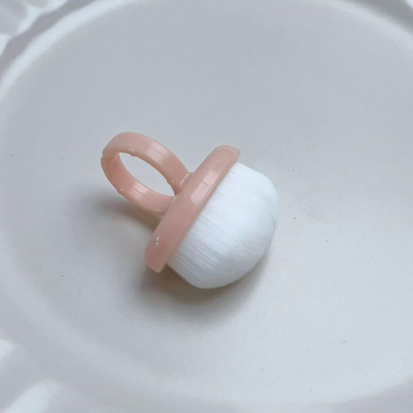 Szczotka Do Pyłu Paznokci Z Pierścionkiem Przygotowania Manicure I Usuwania | Miękkie Akcesorium Do Manicure W Domu, Salonie I Podróży