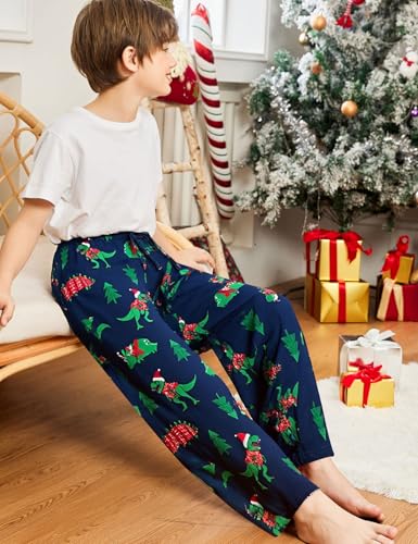 BFUSTYLE Kids Pajama Pants Funny Boys Girls Pyjamas Loose Holiday Bottoms 6-16 Years Pjs Trouser4