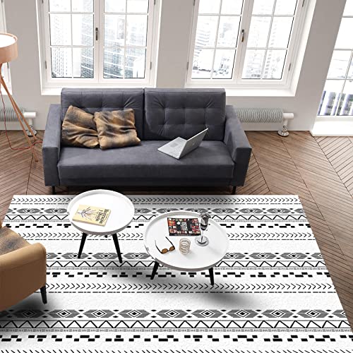 Line Texture Area Rug For Bedroom Living Room- Hand-Painted Line Vintage Line Contemporary Floor Carpet Comfy Runner Rug Nursery Playmats Home Decor Mat, #TOP3