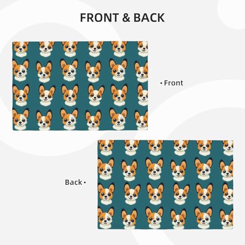 Sets de table double résistant à la chaleur lot de 4 imprimé chien - 5
