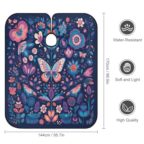 Capa para cortar cabello con ajuste en cuello 66.9x56.7 in miniatura 2