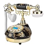 Garsentx-Vintage-Telephone-Ms-9107-Ceramic-Black-Gold-Flower-Pattern-Rotary-Dial-Telephone-European-Style-Antique-Telephone-Home-Decor-Desk-Phone
