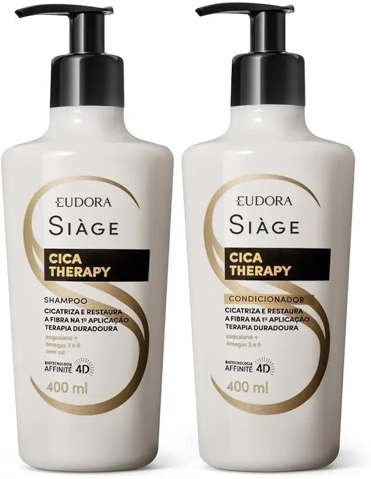 Eudora Combo Siàge Cica-Therapy: Shampoo 400ml + Condicionador 400ml