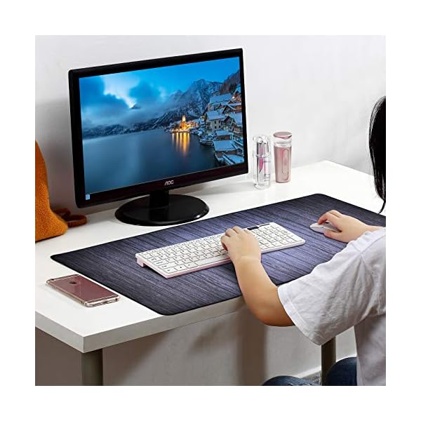 INNOPLUS Mauspad, Mauspad groß, 80 x 40 x 0,30 cm Mauspads Gaming, XL Mauspad, rutschfeste Gummiunterseite und genähter… – Bild 7