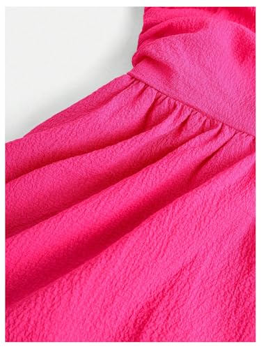 Image of SHENHE Girl's Smocked Ruched A Line Swing Dress Layered Tie Shoulder Flowy Cami Short Dress