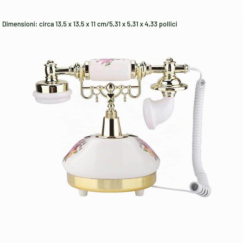 Hakeeta Telefono Fisso Antico, Telefono con Filo retrò Vintage con Display ID chiamante FSK e DTMF, cancellazione del Rumore, Vivavoce, retroilluminazione, IP Auto per casa, Hotel, Ufficio.