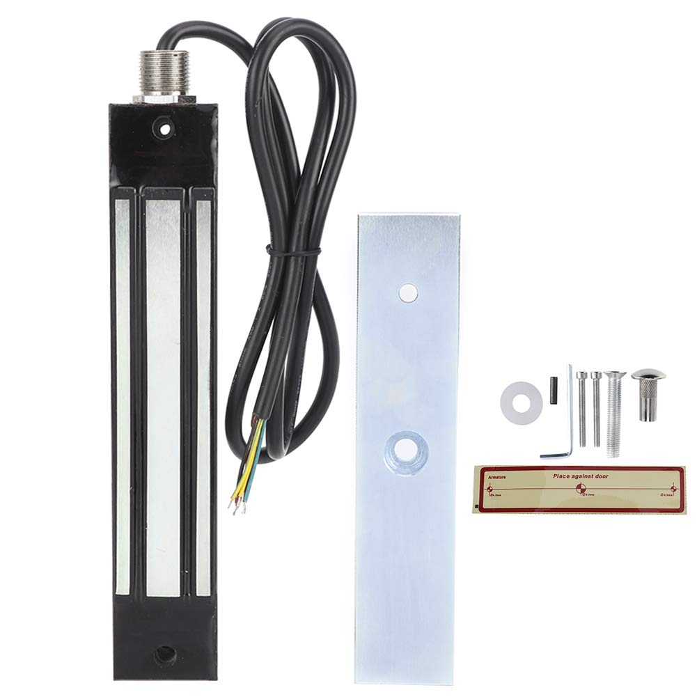 Sonew 280kg DC12/24v Électrique Serrure de Porte Électromagnétique Magnétique, Serrure Magnétique Électrique Imperméable D'acier Inoxydable pour Des Portes En Bois, Portes En Verre, Portes en Métal