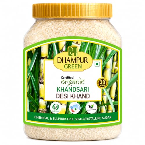 Image of Dhampure Speciality Khandsari Unrefined Cane Sugar | Organic Desi Khand 800g | Organic Raw Cane Khand Sugar | Sulphur Free Natural Traditional Sweetener | Healthy Alternative to Refined Sugar