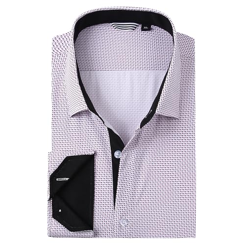 Alex Vando Mens Printed Dress Shirts Long Sleeve Regular Fit Button Down Shirt